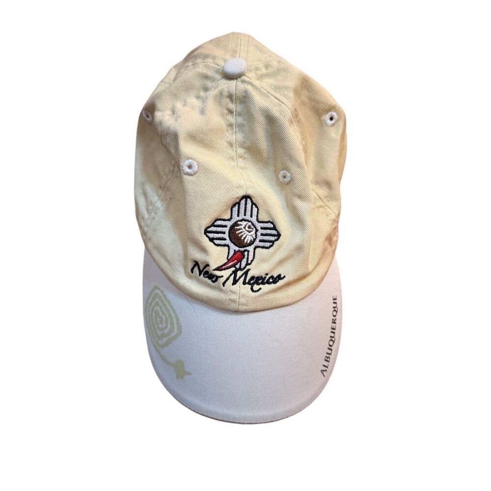 Polar Graphics Albuquerque New Mexico cream adjustable ball cap vintage gender n